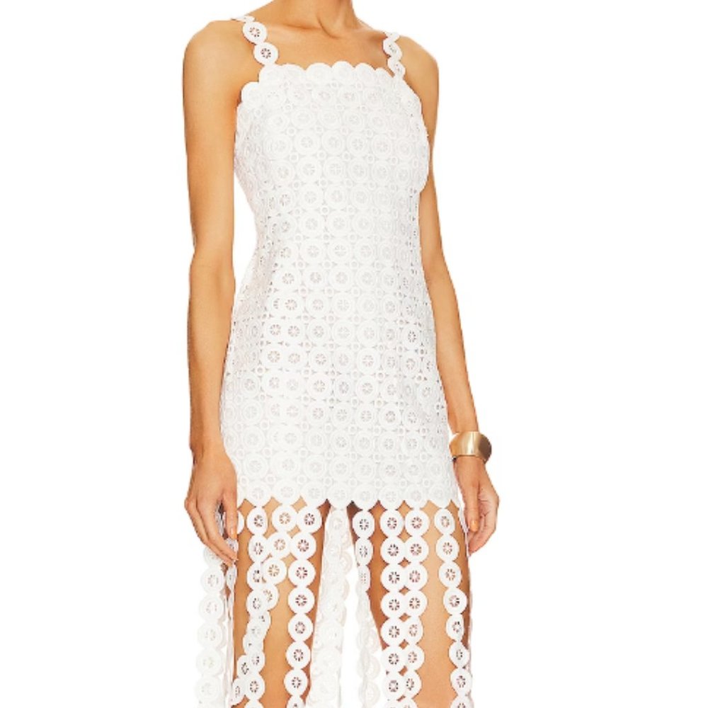 Jonathan Simkai Jaycee Circle Lace Midi Dress - image 4